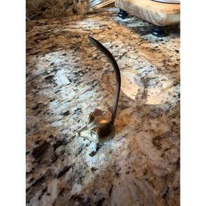 Mid- Century Modern Vintage Brass Mouse Note Holder